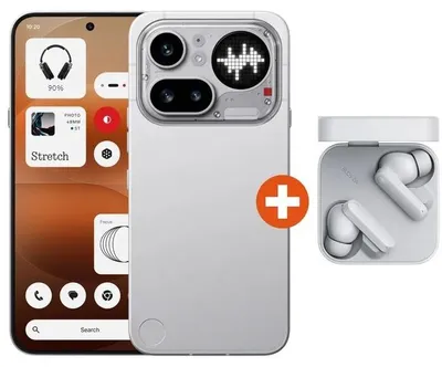 Produktbild von Nothing Phone (4a) Pro Silber, 6,83", Qualcomm Snapdragon 7 Gen 4, 8GB, 128GB, Android 16 + CMF by Nothing Buds 2a weiß