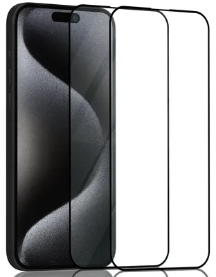 Obrázok produktu pre 2-balenie iPhone 15 Pro Max Ochranné sklo na displej - Tvrdené sklo 9H - Super kvalita 3D