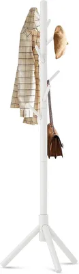 Immagine prodotto di Armadio a colonna in legno, altezza 175 cm, con 8 ganci, ideale per l'ingresso