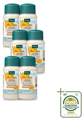 Productafbeelding van 6 x Kneipp Vitaliserende voetbadkristallen - Citrusgeur - 600 g - Voordeelverpakking - 6 stuks