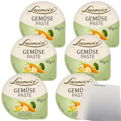 Produktbild von Lacroix Gemüse-Paste 6er Pack (6x40g Becher) + usy Block