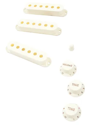 Zdjęcie produktu dla Fender Pure Vintage '60s Stratocaster Accessory Kit Vintage White Pokrywka