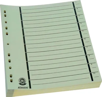 Produktbild von Büroring Trennblätter A4 180g/qm mit Lochrandverstärkung