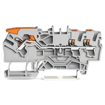 Immagine prodotto di morsetto passante a 3 fili 2,5qmm, grigio - Morsetto passante 5,2mm 24A 2102-5301