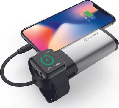Zdjęcie produktu dla SWISSTEN 2w1 Apple Watch MFI Power Bank 6700mAh Li-Pol 5V 22013980