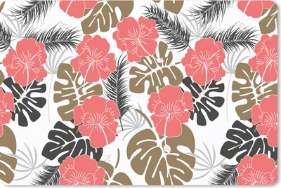Produktbild von MuchoWow® Schreibtischunterlage Exotische Pflanzen - Muster - Hawaii 60x40 cm - XXL Mauspad - Großes Mauspad