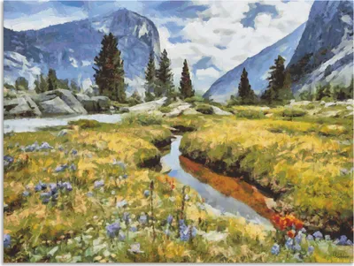 Produktbild von ARTland Wandbild Alu für Innen & Outdoor Yosemite Nationalpark Größe: 60x45 cm