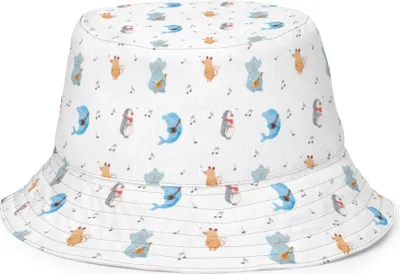 Produktbild von Mr. & Mrs. Panda Wanderhut Big Band Größe S/M - Weiß - Geschenk, Elefant, Musik, Bucket Hat, Gitarre, Sonnenhut, Fischerhut, Pinguin, Anglerhut, Sonnenkappe, Anglermütze