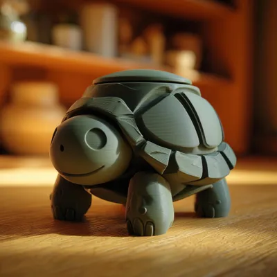 Schildkröten-Tierurne mit Deckel – Decords Gedenkurne, Produktansicht 1