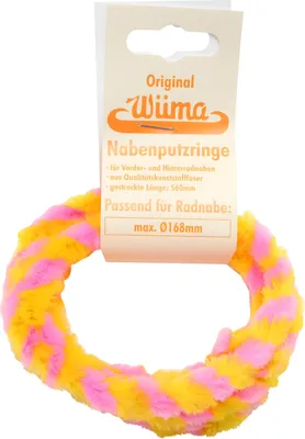 Produktbild von Paar Nabenputzringe - gelb / rosa - für Mokick - Radnabe Ø168 mm, 560 mm lang