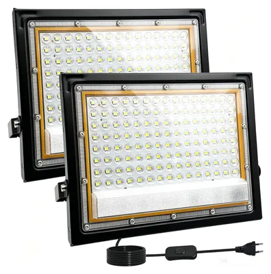 LED-Spot für Außen, 2 Stück, 100W, 6500K, 10000 Lumen, IP66