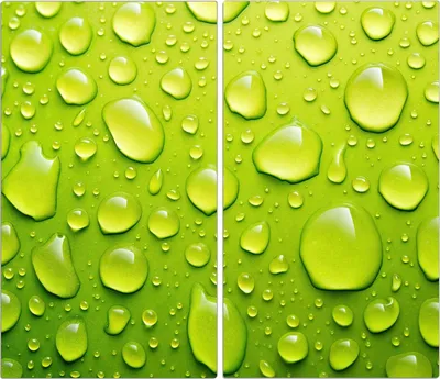 Produktbild von Spritzschutz Herdabdeckplatte Schneidebrett aus Glas Wassertropfen 2-Teilig (60x52cm)