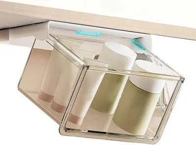 Immagine prodotto di Grande armadio da bagno - Contenitore organizer impilabile e a tenuta di polvere per armadio da bagno | Ideale per cosmetici, articoli di cancelleria, cucina, maglioni, asciugamani, zip, calzini, biancheria intima, portafogli, ufficio e lavanderia
