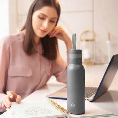 Zdjęcie produktu dla Butelka Termiczna Dafi EASY Stal Nierdzewna 490 ml szara