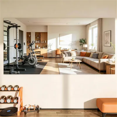 Produktbild von Ganzkörperspiegel 181x91cm 1 Stück, Fitness Wandspiegel, Gehärtetes Glas, Rahmenlos