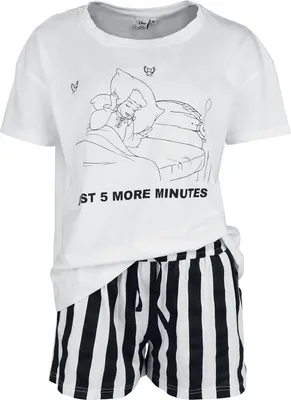 Produktbild von Dornröschen Schlafanzug Damen Five More Minutes weiß M