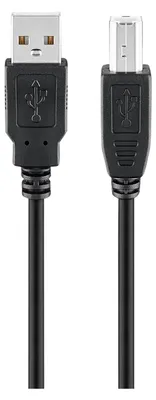 Image de Goobay 68902 Câble USB USB 2.0 5 m USB A USB B Noir