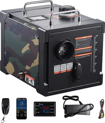 Obrázok produktu pre VEVOR naftový ohrievač vzduchu 8 kW, DC 12 V/24 V, prenosný parkovací ohrievač typu "všetko v jednom" s ovládaním Bluetooth a diaľkovým ovládaním a LCD displejom, 7 L palivová nádrž pre nákladné vozidlá obytné vozidlá SUV