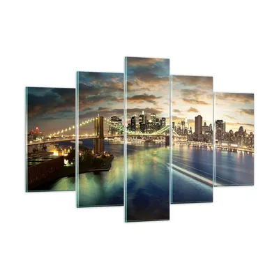 Produktbild von Bilder auf glas - Amerika Architektur New York - 150x100cm - Glasbilder - Wandbilder - Kunstdruck - zum Aufhängen bereit - Wanddekoration aus Glas - Glas Bilder - Wandbild auf Glas - GEA150x100-0226