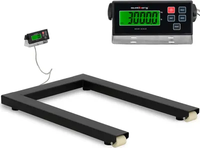 Zdjęcie produktu dla Waga płozowa belkowa paletowa LCD 3000 / 1 kg 121 x 84 cm