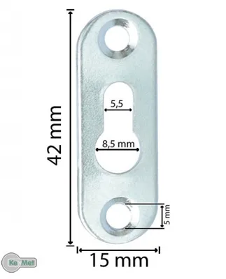 Produktbild von 10 Linsenkopfbeschlag Schrankaufhänger 42 x 15 Loch 8,5 mm versenkt