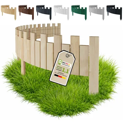 Obrázek produktu pro Floranica dřevěný záhonový lem 40 x 200 cm, neošetřený, flexibilní dřevěný plot