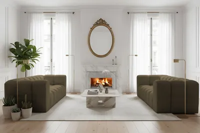 Productafbeelding van Designbank SOLVIE, 3-zits, bekleed met stof "Moly" in de kleur mosgroen