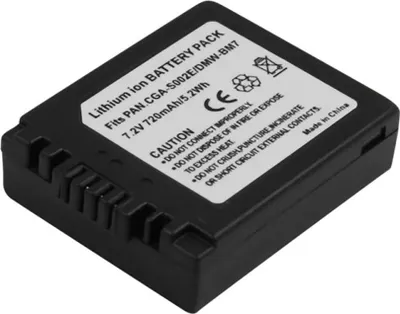 Immagine prodotto di Avizar, Batteria Panasonic CGA-S002E Lumix 720 mAh 7,2 V Li-Ion, Nero