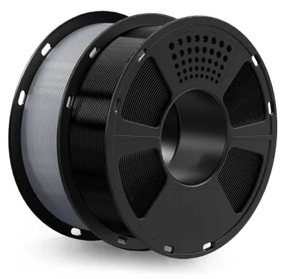 Immagine prodotto di Filamento PETG GEEETECH, colore nero/grigio, 2 bobine da 1 kg, per stampanti 3D