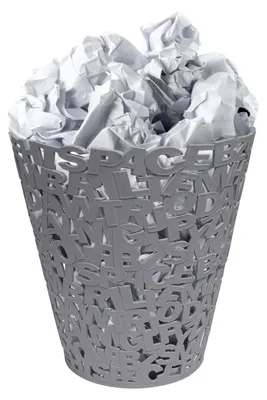 Produktbild von Balvi Letters Abfalleimer – Grau
