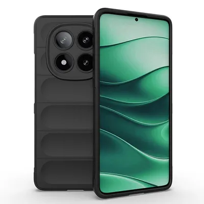 Productafbeelding van MobyDefend Hoesje - Geschikt voor Xiaomi Redmi Note 14 Pro 5G - TPU Gripcase - Zwart