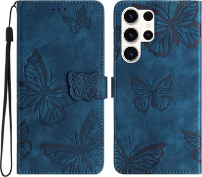 Produktbild von Samsung Galaxy S25 Ultra Hülle - Coverup Schmetterlinge Klapphülle - Blau