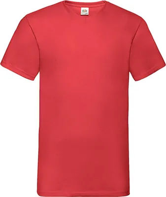 Produktbild von Fruit of the Loom 61-066-0 | Valueweight V-Neck Herren T-Shirt - Farbe: Red - Größe: 3XL