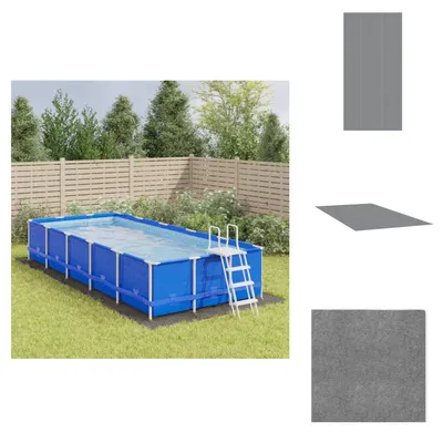 Produktbild von vidaXL Pool-Bodentuch Hellgrau 750x370 cm Polyester Geotextil - Poolabdeckungen & -unterlagen