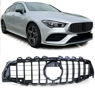 Sport Kühlergrill Schwarz Glanz passt für Mercedes CLA X118 2019- mit PDC – Produktansicht
