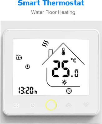 Obrázek produktu pro Inteligentní pokojový termostat 5A Podlahové topení Vodní topení Nástěnný termostat Intellight Regulátor teploty Bez WiFi, bílý Vnitřní teploměr
