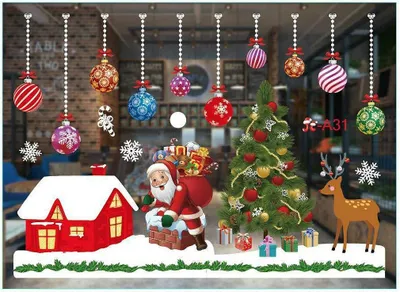 Produktbild von Weihnachtsfensteraufkleber – Wiederverwendbare Schneeflocken-Dekoration
