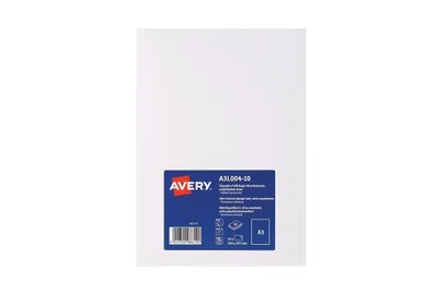 Produktbild von Avery A3L004-10 Druckeretikett Weiß Selbstklebendes Druckeretikett