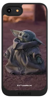 Produktbild von NIVOCASE Handyhülle für Apple iPhone 7  Hülle NIVOpure Case Schwarz Star Wars Baby Yoda The Child