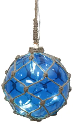 LED-Glasbal 0,24 W Blau 8 warmweiße LEDs 3,5 m Kabel