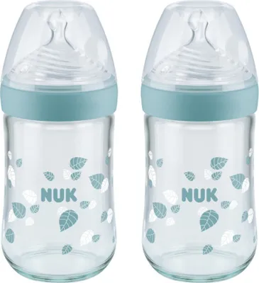 Produktbild von NUK Nature Sense babyflasche/Glasflasche, 0-6 Monate, 260 ml VORTEILSPACK