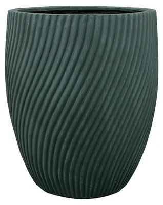 Produktbild von Pflanzkübel aus Beton Provencelia SOLSTICE Dunkelgrün, Ø54 cm x H60 cm, frostbeständig