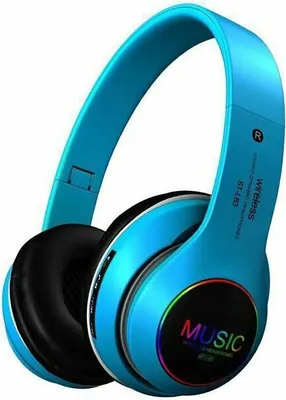 Immagine prodotto di Cuffie senza fili Bluetooth 5.0 Cuffie pieghevoli Auricolari Cancellazione del rumore Cuffie sportive blu