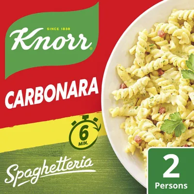 Produktbild von Knorr Pastagerecht Carbonara Sauce, 154g – Cremige, schnelle Pasta-Sauce