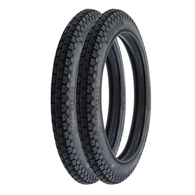 Image de MZ ETZ 250 Jeu de pneus 2x 2.75-18 42P TT Kenda K254 2 3/4 x 18 Classic Grip MZ TS ES 150 250