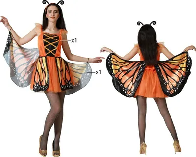 Obrázek produktu pro Převlek pro dospělé motýl oranžový - XS/S