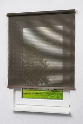 Produktbild von Lysel Outlet - Basisrollo Holzdekor Streifen Braun (B x H) 90cm x 190cm