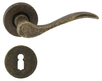 Produktbild von DOMINO Türgriff-Garnitur VENUS-R BB-Buntbart Bronze antik