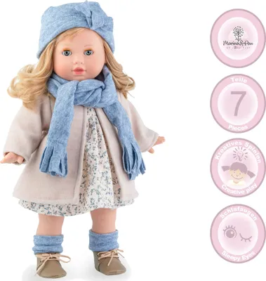 Produktbild von Marina&Pau Tina Inverness, Babypuppe, Weiblich, 3 Jahr(e), Junge/Mädchen, 420 mm, Mehrfarbig