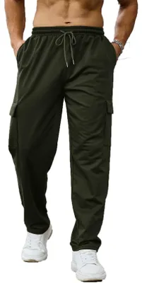Produktbild von Jogginghose Herren - Lockere Cargojogginghose - Trainingshose - Lange Sporthose - Baggy Sweatpants - Verstellbarer Bund - Mehrere Taschen